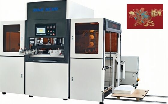 satın al Hediye Paketleme Kutuları İçin ±0.1mm Hassasiyetli Otomatik Sıcak Yaldız Baskı Makinesi online manufacture