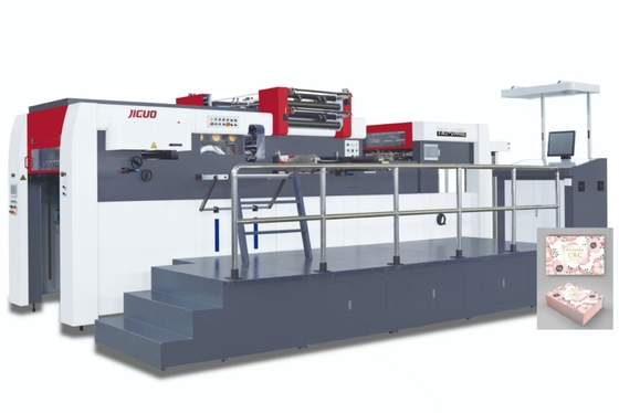 Yüksek hızlı otomatik sıcak folyo damgalama makinesi Max. Damgalama aralığı 103 * 730mm 5 folyo ruloları