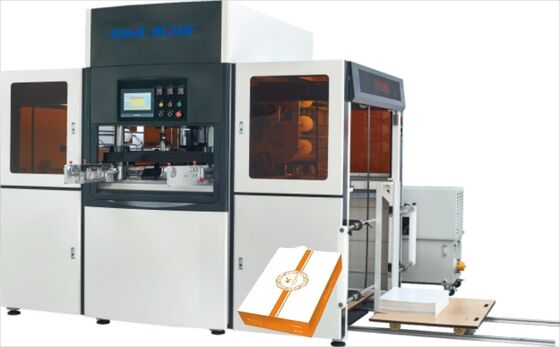 JIGUO YH-1060G Otomatik Servo Sıcak Damgalama Makinesi, Uygun levha kalınlığı:120-3000gm, Damgalama çalışma hızı:1100~1400 s/h,Damgalama rulo sayısı:Üç rulo